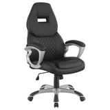 Bruce Black/Silver Adjustable Height Office Chair