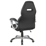 Bruce Black and Silver Adjustable Height Office Chair by Coaster at Eve Furniture