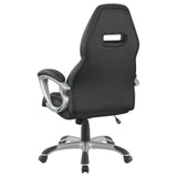 Bruce Black and Silver Adjustable Height Office Chair by Coaster at Eve Furniture