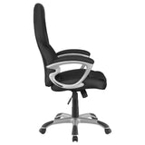 Bruce Black and Silver Adjustable Height Office Chair by Coaster at Eve Furniture