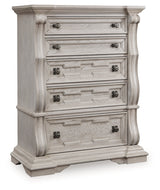 Bruchandi Antique White Chest of Drawers by Ashley at Eve Furniture