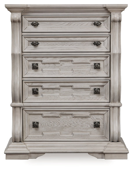 Bruchandi Antique White Chest of Drawers by Ashley at Eve Furniture