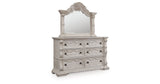 Bruchandi Antique White Dresser and Mirror by Ashley at Eve Furniture