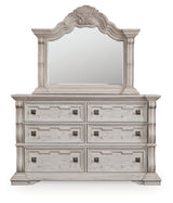 Bruchandi Antique White Dresser and Mirror by Ashley at Eve Furniture