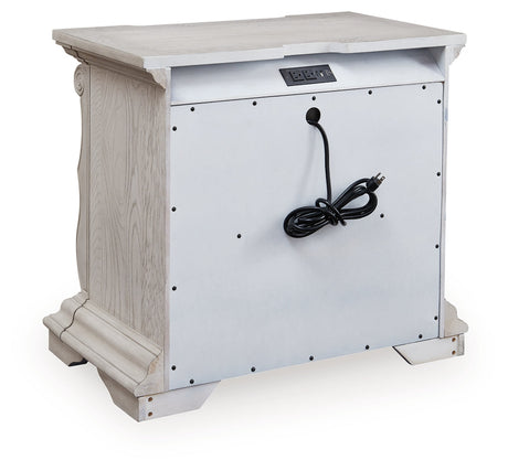 Bruchandi Antique White Nightstand by Ashley at Eve Furniture