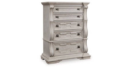 Bruchandi Antique White Upholstered Panel Bedroom Set by Ashley at Eve Furniture