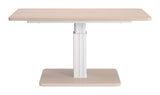 Brule Natural Adjustable Dining Table by Zuomod at Eve Furniture