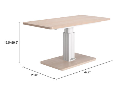 Brule Natural Adjustable Dining Table by Zuomod at Eve Furniture