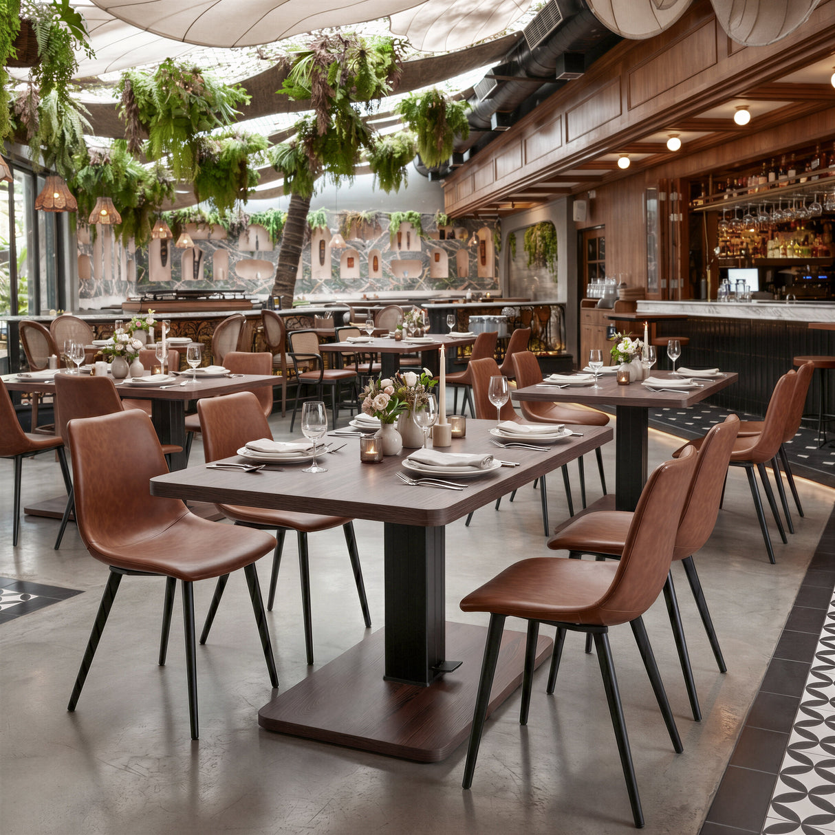 Brule Walnut Adjustable Dining Table by Zuomod at Eve Furniture