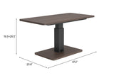 Brule Walnut Adjustable Dining Table by Zuomod at Eve Furniture