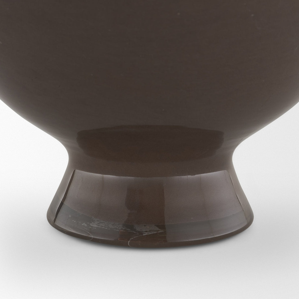 Bruna Wide Mouth Geometric Brown Glass Vase by Mercana at Eve Furniture