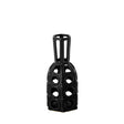 Brunel Small Black Drum-Shaped Ceramic Vase by Mercana at Eve Furniture