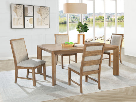 Bruner Natural Brown 5-Piece 72-inch Rectangular Dining Room Set by Coaster at Eve Furniture