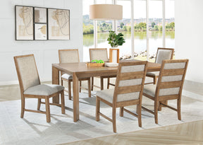 Bruner Natural Brown 7-Piece 72-inch Rectangular Dining Room Set by Coaster at Eve Furniture