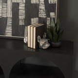 Bruno (Set of 2) 5L x 5W Silver American Bulldog Bookends by Mercana at Eve Furniture