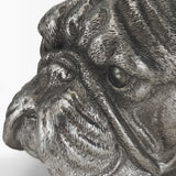 Bruno (Set of 2) 5L x 5W Silver American Bulldog Bookends by Mercana at Eve Furniture