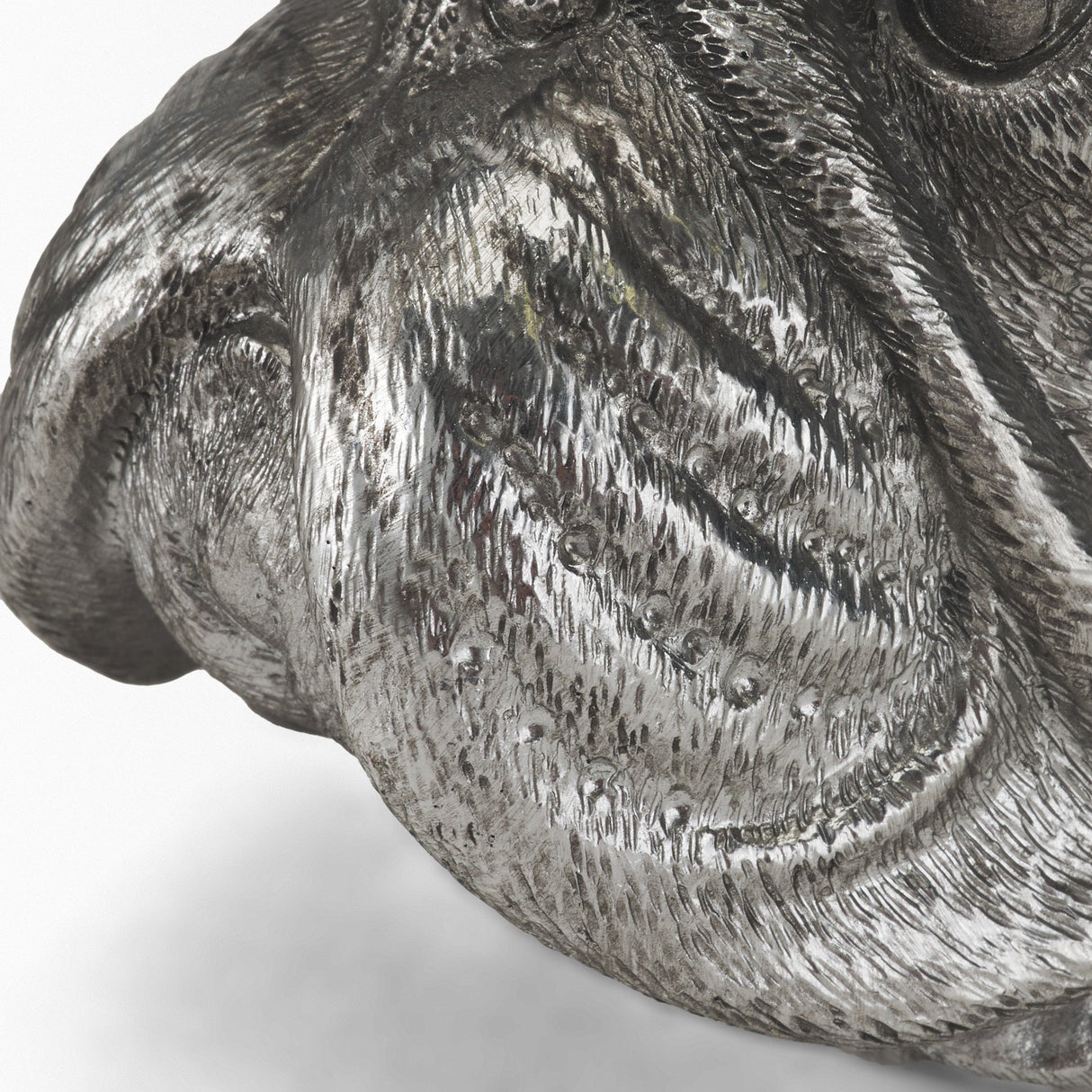 Bruno (Set of 2) 5L x 5W Silver American Bulldog Bookends by Mercana at Eve Furniture