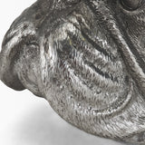 Bruno (Set of 2) Silver American Bulldog Bookends by Mercana at Eve Furniture