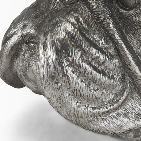 Bruno (Set of 2) Silver American Bulldog Bookends by Mercana at Eve Furniture