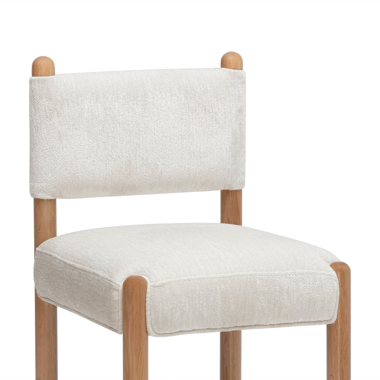 Bruno Thick Performance Chenille Straight Back Dining Chair