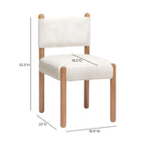 Bruno Thick Performance Chenille Straight Back Dining Chair