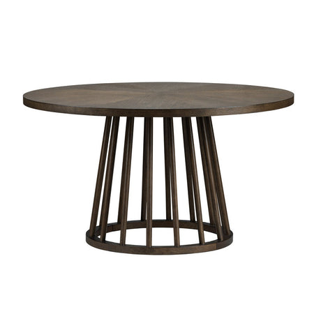 Brunswick Brown Round Dining Table by Crestview at Eve Furniture