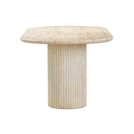 Brut Concrete Patterned Indoor/Outdoor 86" Oval Dining Table by TOV Furniture at Eve Furniture