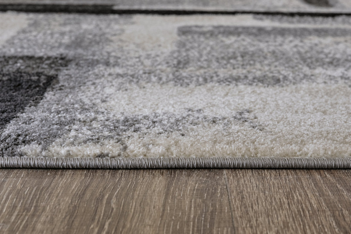 Brycebourne Black/Cream/Gray Medium Rug by Ashley at Eve Furniture