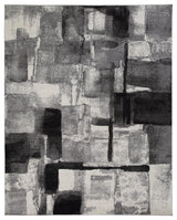 Brycebourne Black/Cream/Gray Medium Rug by Ashley at Eve Furniture