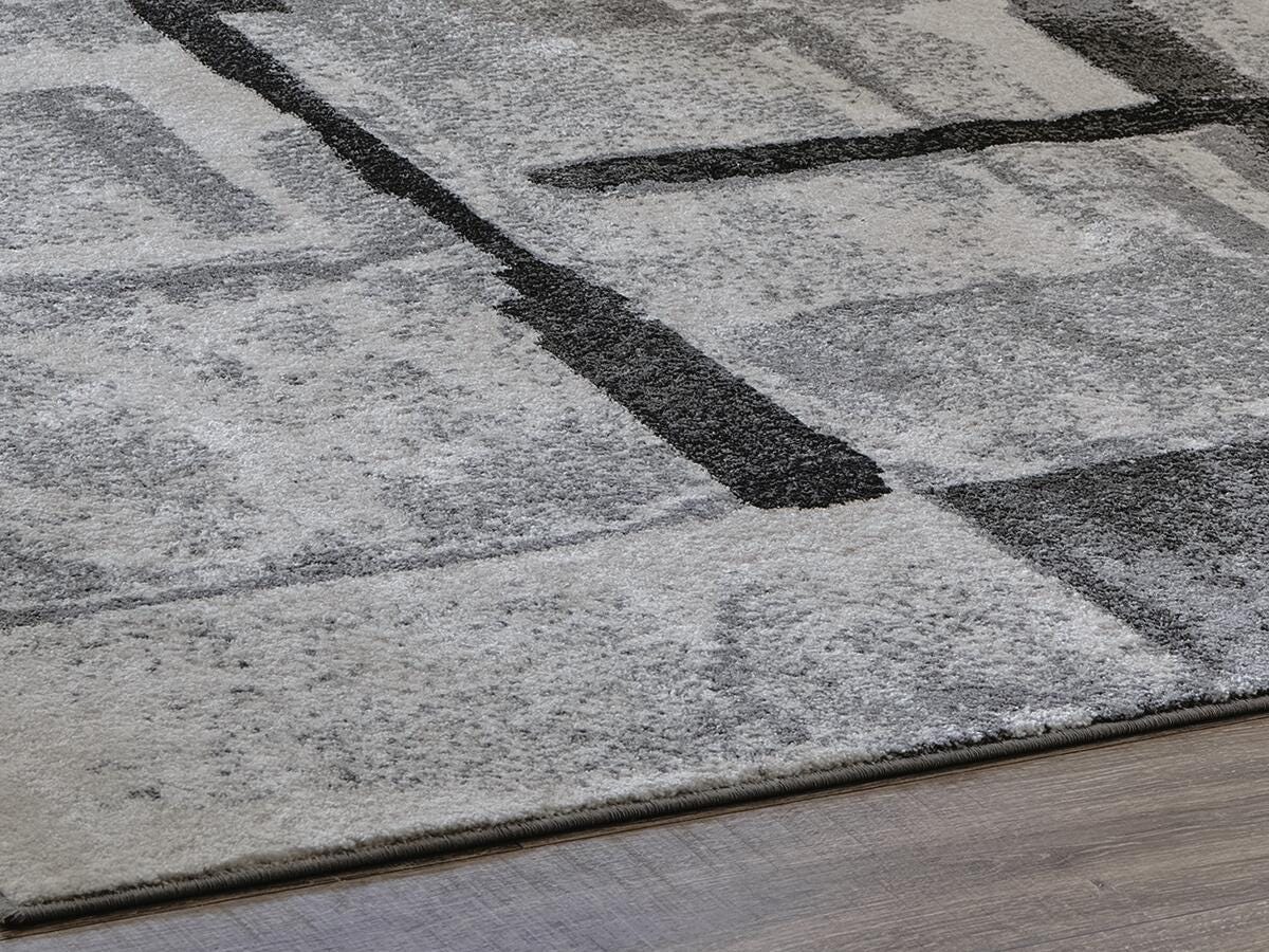 Brycebourne Black/Cream/Gray Medium Rug by Ashley at Eve Furniture