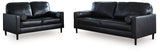 Bryceview Onyx Leather Sofa and Loveseat by Ashley at Eve Furniture