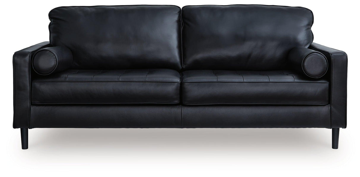 Bryceview Onyx Leather Sofa by Ashley at Eve Furniture