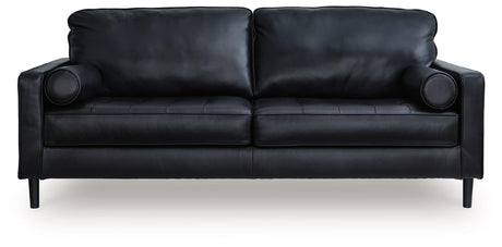 Bryceview Onyx Leather Sofa by Ashley at Eve Furniture