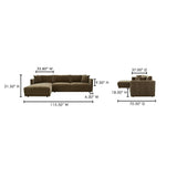 Bryn Cedar Green Left Sectional by MOES at Eve Furniture
