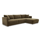 Bryn Cedar Green Right Sectional by MOES at Eve Furniture