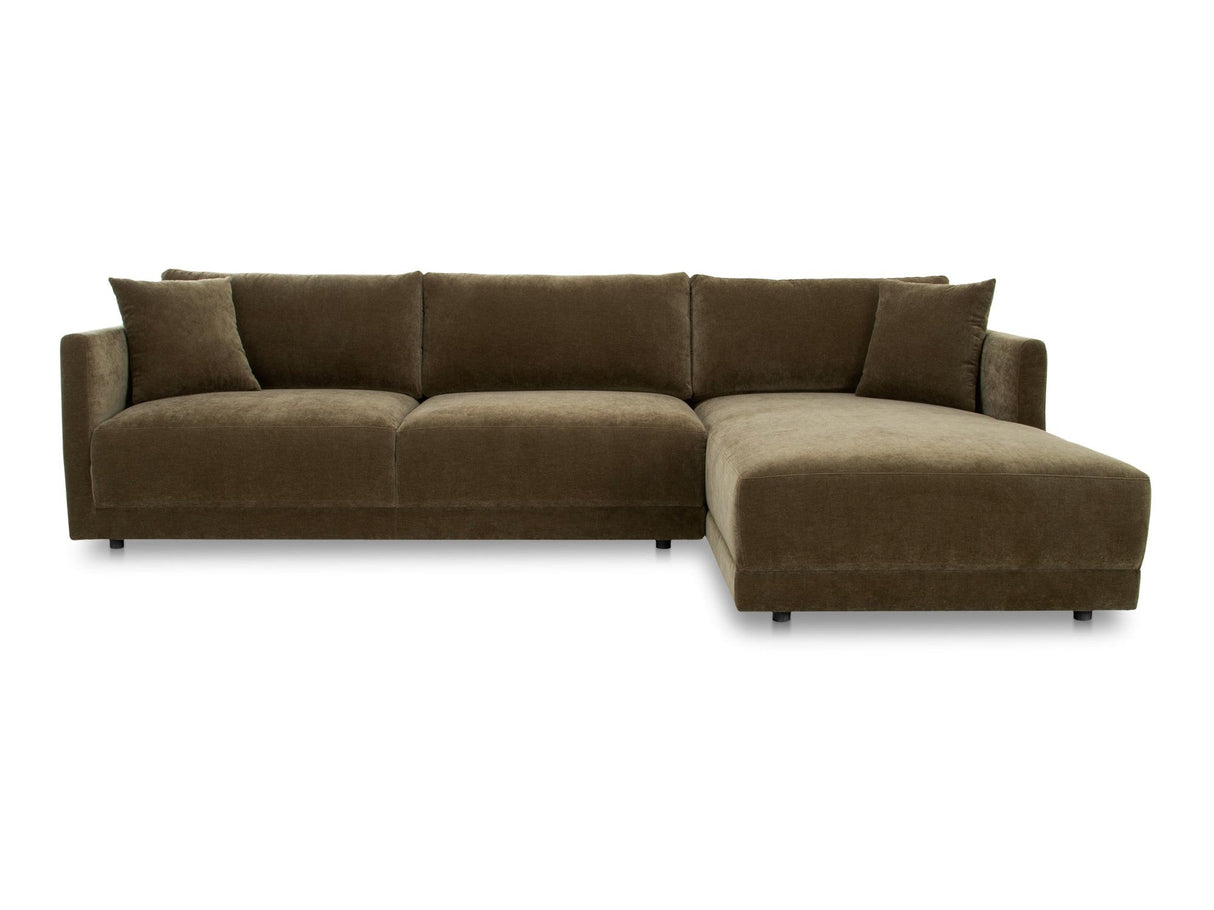 Bryn Cedar Green Right Sectional by MOES at Eve Furniture