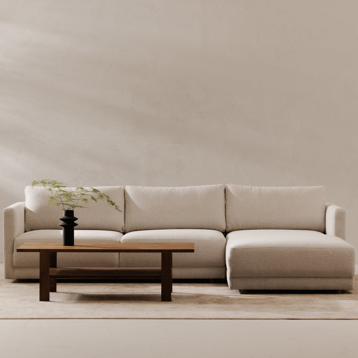Bryn Oyster Right Sectional by MOES at Eve Furniture