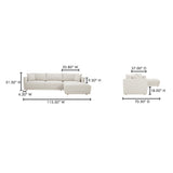 Bryn Oyster Right Sectional by Moe's Home at Eve Furniture