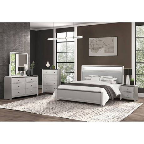 Bryne Champagne 4-Piece Queen Bedroom Set by Furniture of America at Eve Furniture