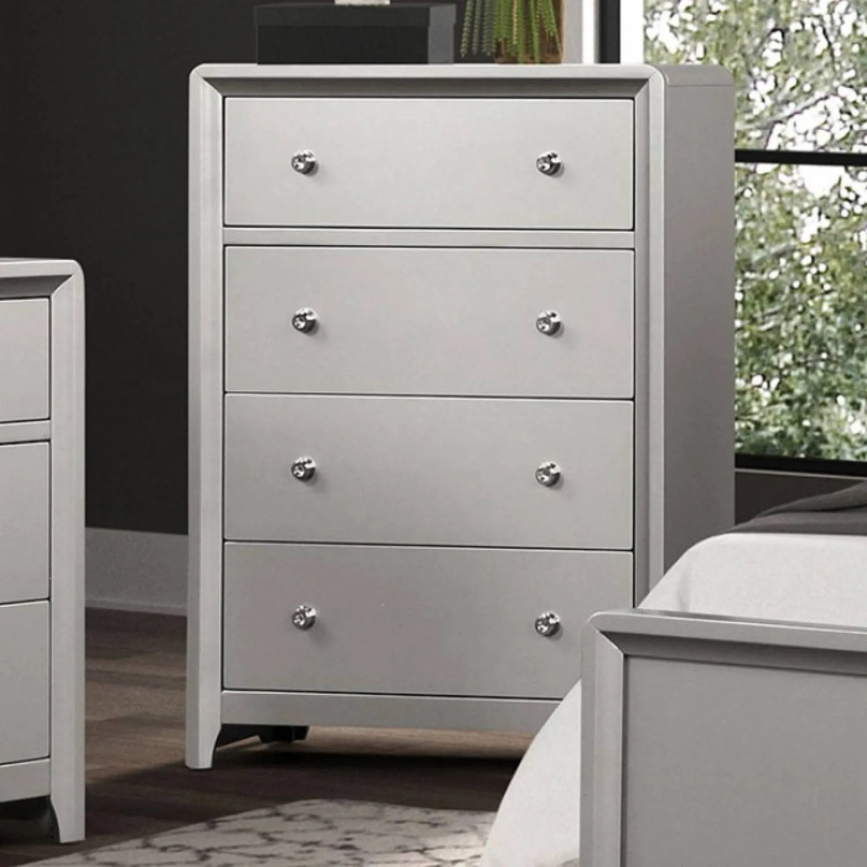 Bryne Champagne 5-Piece Queen Bedroom Set by Furniture of America at Eve Furniture