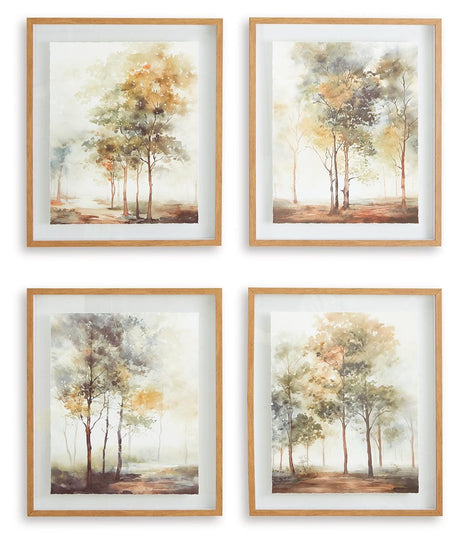 Bryneford Multi Wall Art (Set of 4) by Ashley at Eve Furniture