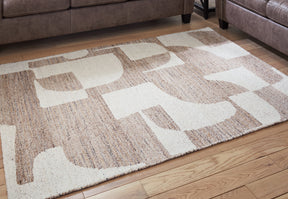 Brynnfield Beige/Brown 5' x 7' Rug by Ashley at Eve Furniture