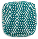 Brynnsen Teal/Ivory Pouf