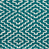 Brynnsen Teal/Ivory Pouf by Ashley at Eve Furniture