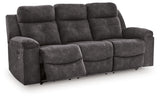 Brysonview Charcoal Reclining Sofa and Loveseat by Ashley at Eve Furniture