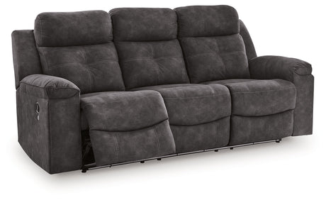 Brysonview Charcoal Reclining Sofa and Loveseat by Ashley at Eve Furniture