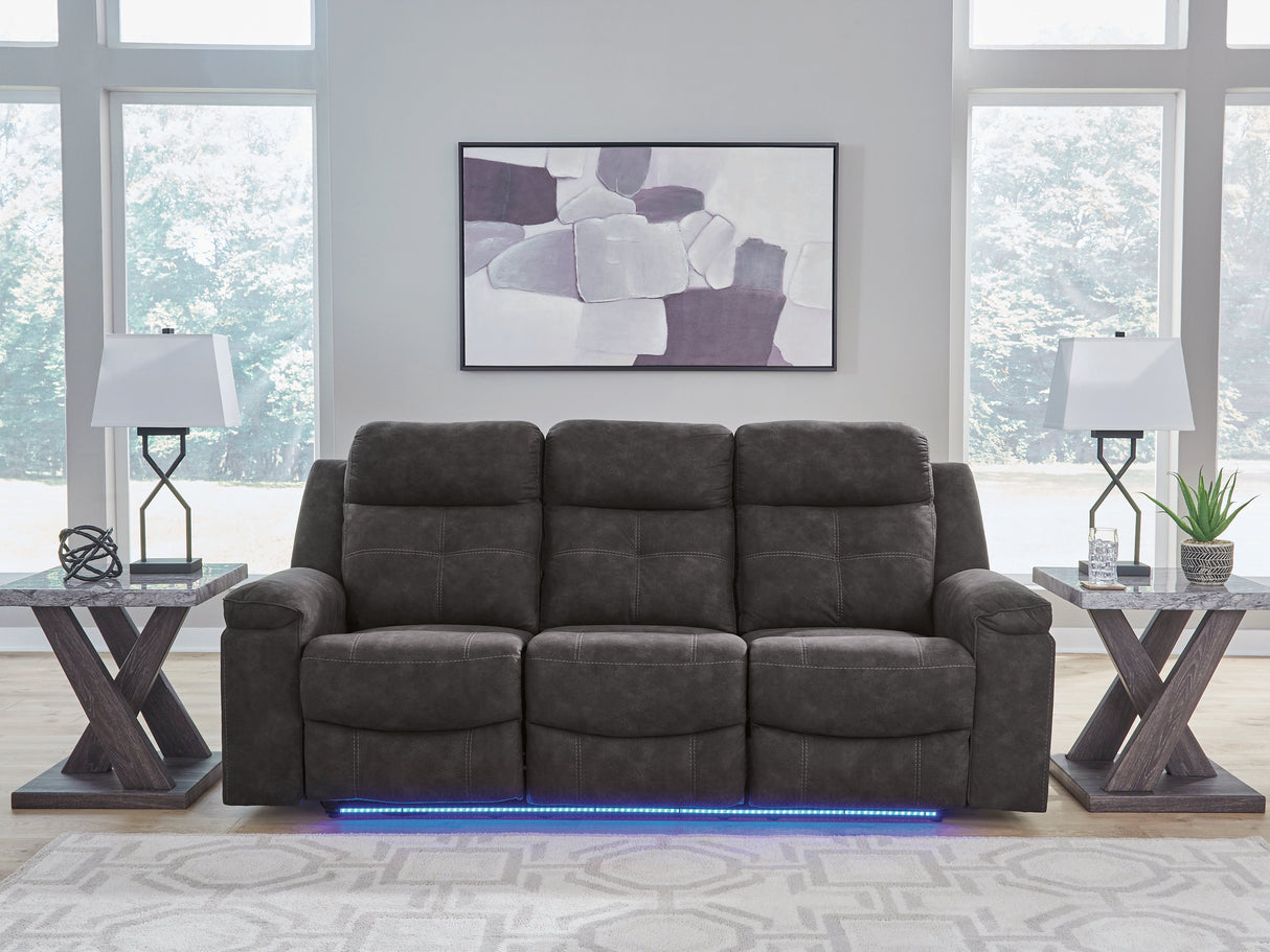 Brysonview Charcoal Reclining Sofa by Ashley at Eve Furniture