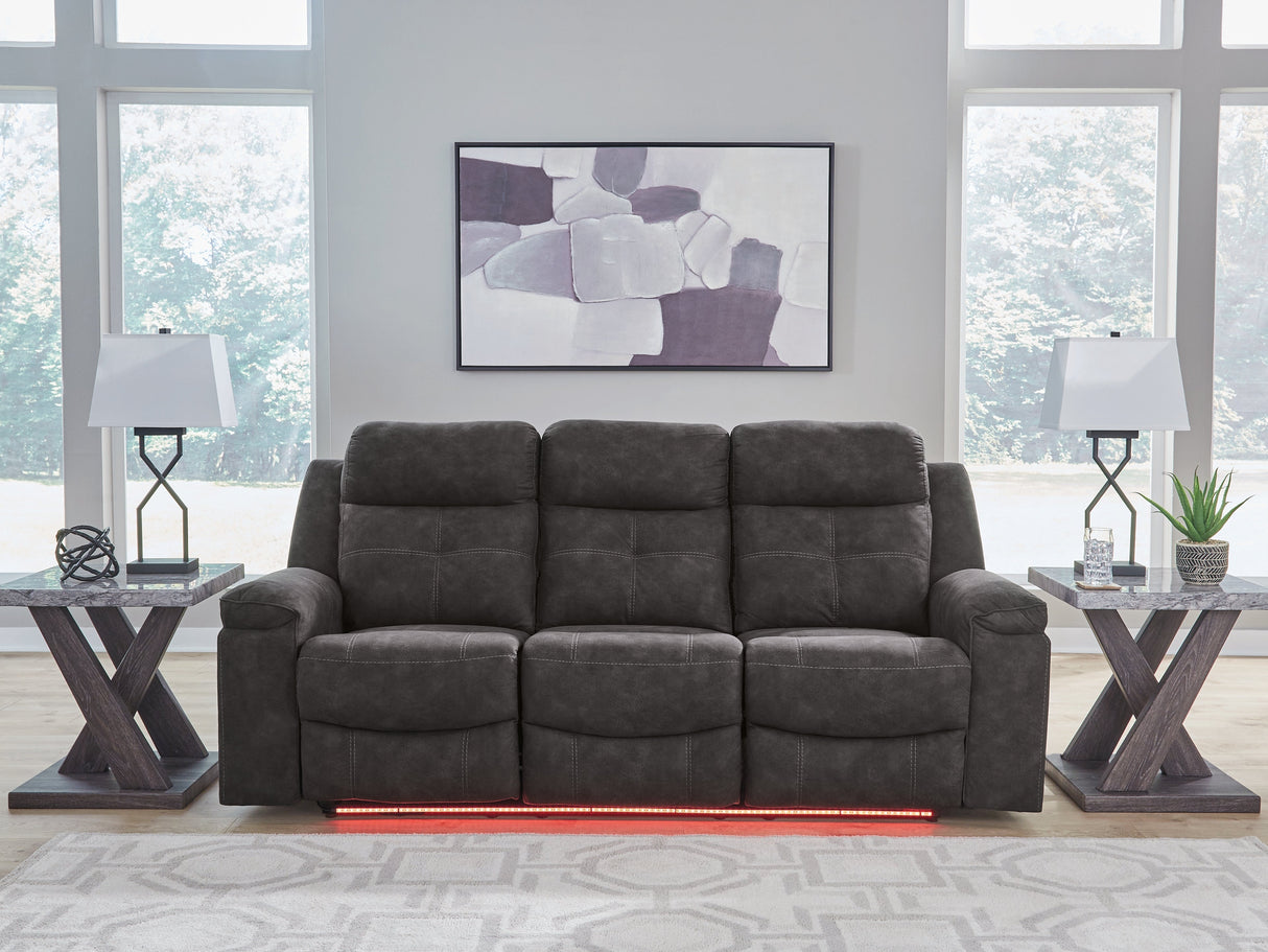 Brysonview Charcoal Reclining Sofa by Ashley at Eve Furniture