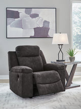 Brysonview Charcoal Zero Wall Recliner by Ashley at Eve Furniture