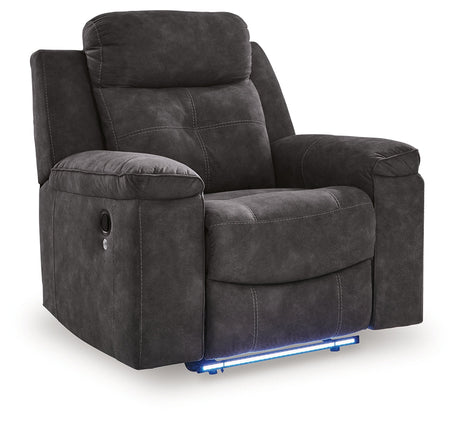 Brysonview Charcoal Zero Wall Recliner by Ashley at Eve Furniture